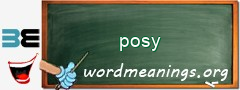 WordMeaning blackboard for posy